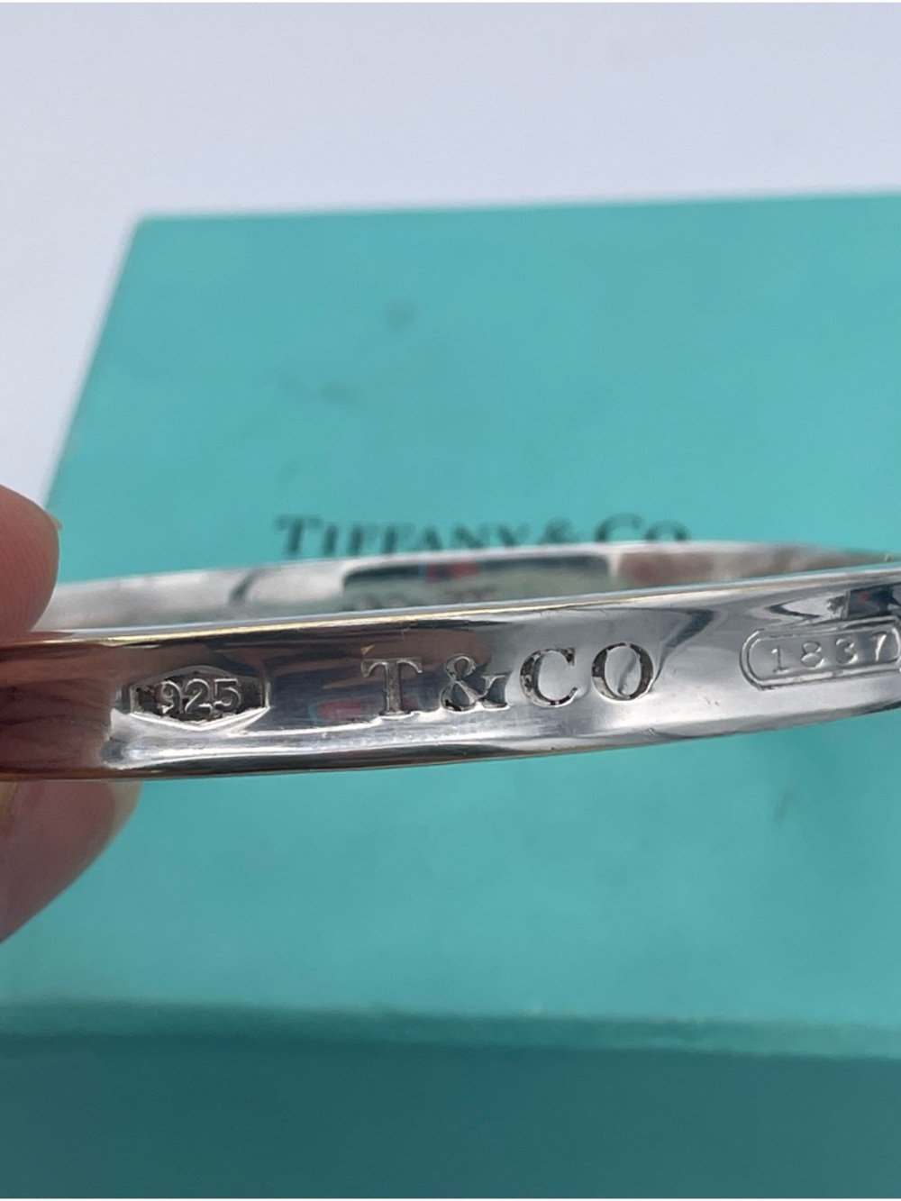 Tiffany & Co. 1837 Sterling Silver 925 Hinged Bangle Bracelet Vintage 1997 - Picture 12 of 12